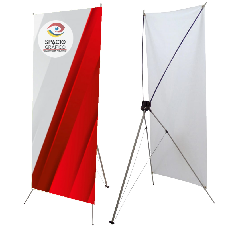 Display tipo X ajustable para negocios 100 cms x 200 cms