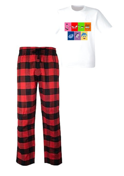 Pijama de intensamente | Rojo | cuadros | ANIMADO
