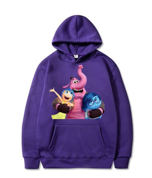 Sudadera INTENSAMENTE| Negro| Bing Bong, Tristeza y Alegría