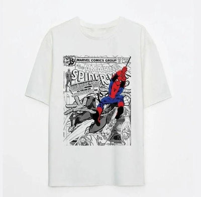 Playera | blanca| Hombre araña | spiderman | Marvel Comics Grup