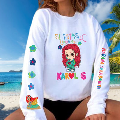 Sudadera Karol G | Blanco | Mañana Será Bonito