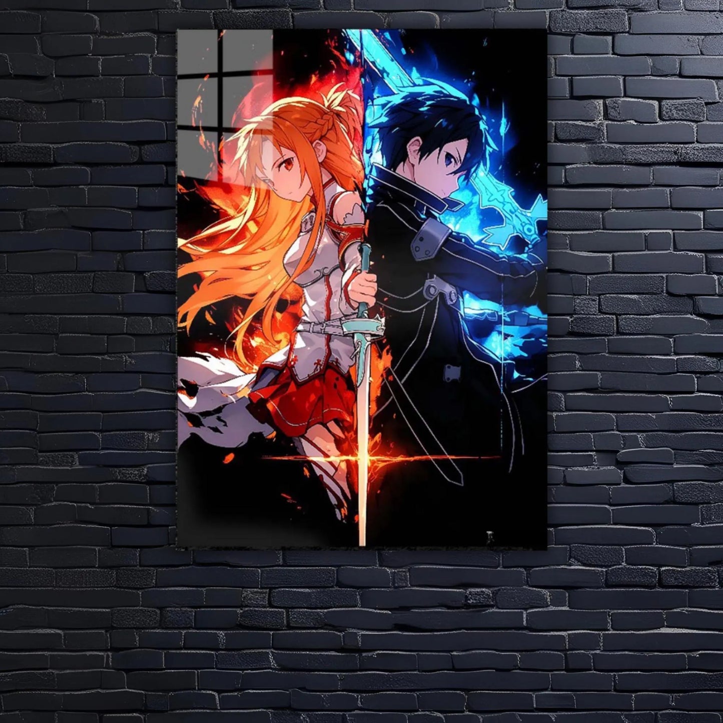 Cuadro Metálico Personalizable | (SAO), Kirito y Asuna.