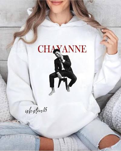 Sudadera blanco | chayanne | Estampado de retrato |