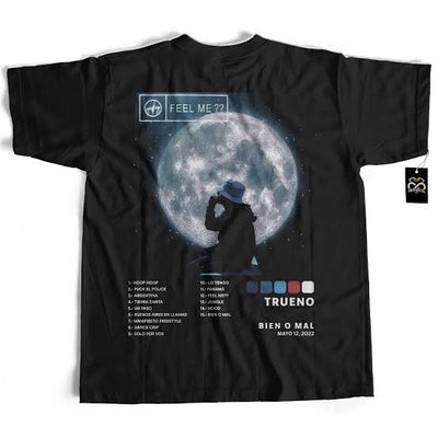 Playera OVERSIZE Negro | Trueno | Albúm de Gira | canciónes