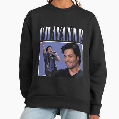 Sudadero | Cuello Redondo | Negro | Chayanne | Diseño Sonriente