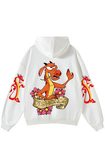 Sudadera personalizada | Blanca | Mushu | DISHONOR
