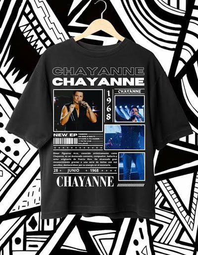 Playera | Negra | Chayannne | Diseño de texto albúm