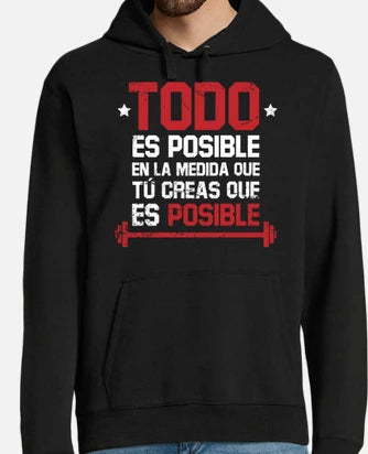 Sudadera negra | GYM | Todo Es Posible