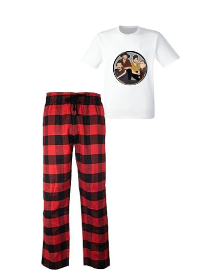 Pijama de Morat | Rojo | cuadros | Manga Corta | Logo Banda