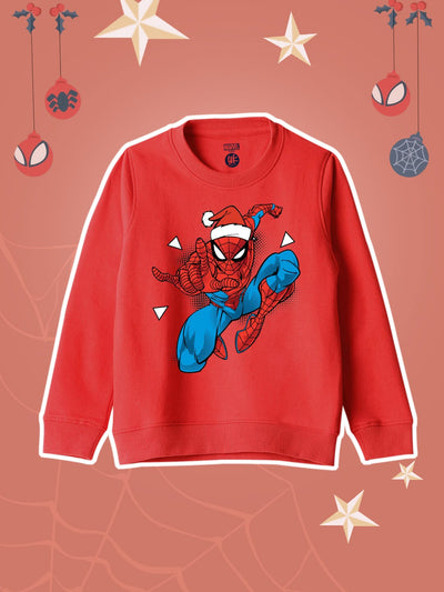 Sudadera | Cuello redondo | Rojo | hombre araña| Spider man | Red Marvel