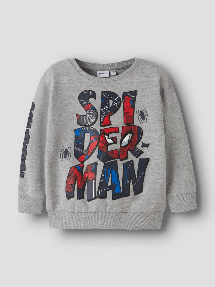 Sudadera | Cuello redondo  | gris  | hombre araña| Spider man | Spider man sweatshirt - Toddler Boys