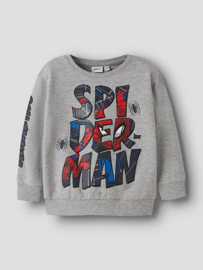 Sudadera | Cuello redondo  | gris  | hombre araña| Spider man | Spider man sweatshirt - Toddler Boys