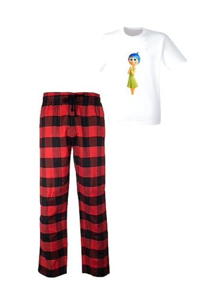 Pijama de intensamente | Rojo | cuadros | Manga Corta|Alegría