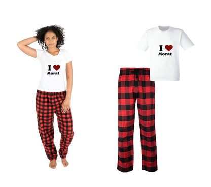 Pijama de Morat | Rojo | cuadros | Manga Corta | I love Morat