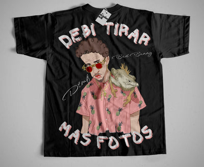 Playera  Negra |Bad Bunny | Animado