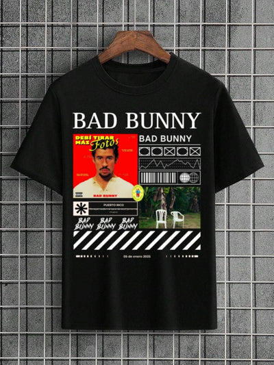 Playera  Negra |Bad Bunny | Diseño