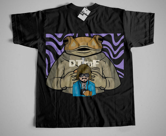 Playera  Negra |Bad Bunny | Ondas moradas