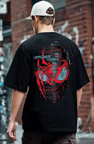 Playera | Negro | Hombre araña | spiderman | Spider men mask logo