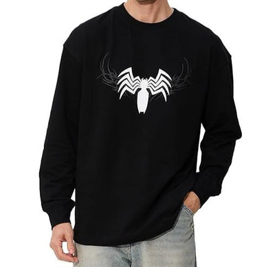 Sudadera | Cuello redondo  | negro  | hombre araña| Spider man | Aesthetic long