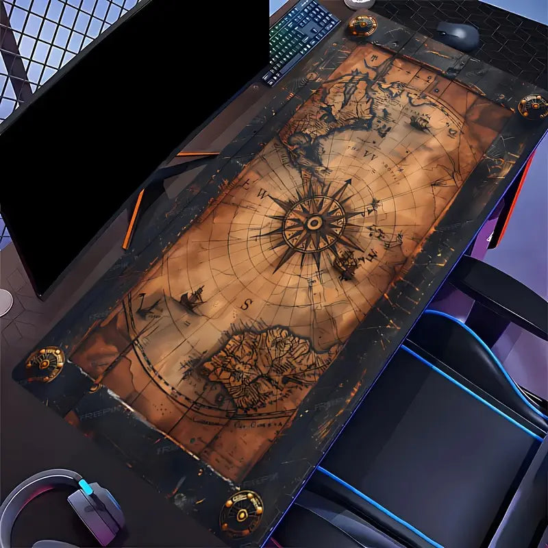 Mouse Pads Gamer | Mapa antiguo | Brújula