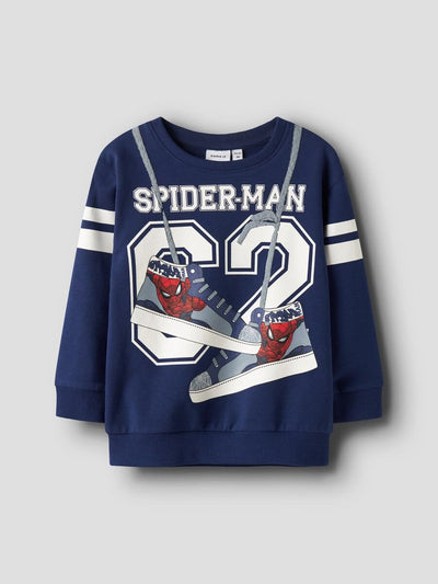 Sudadera | Cuello redondo | Azul | hombre araña| Spider man | C2