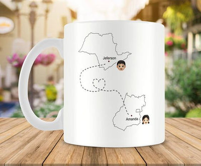Duo Tazas Personalizada | Mapa