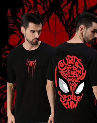 Playera | negro | Hombre araña | spiderman | pecho araña, espalda courtes