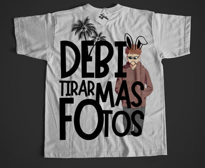 Playera Blanca |Bad Bunny | Palmeritas negras