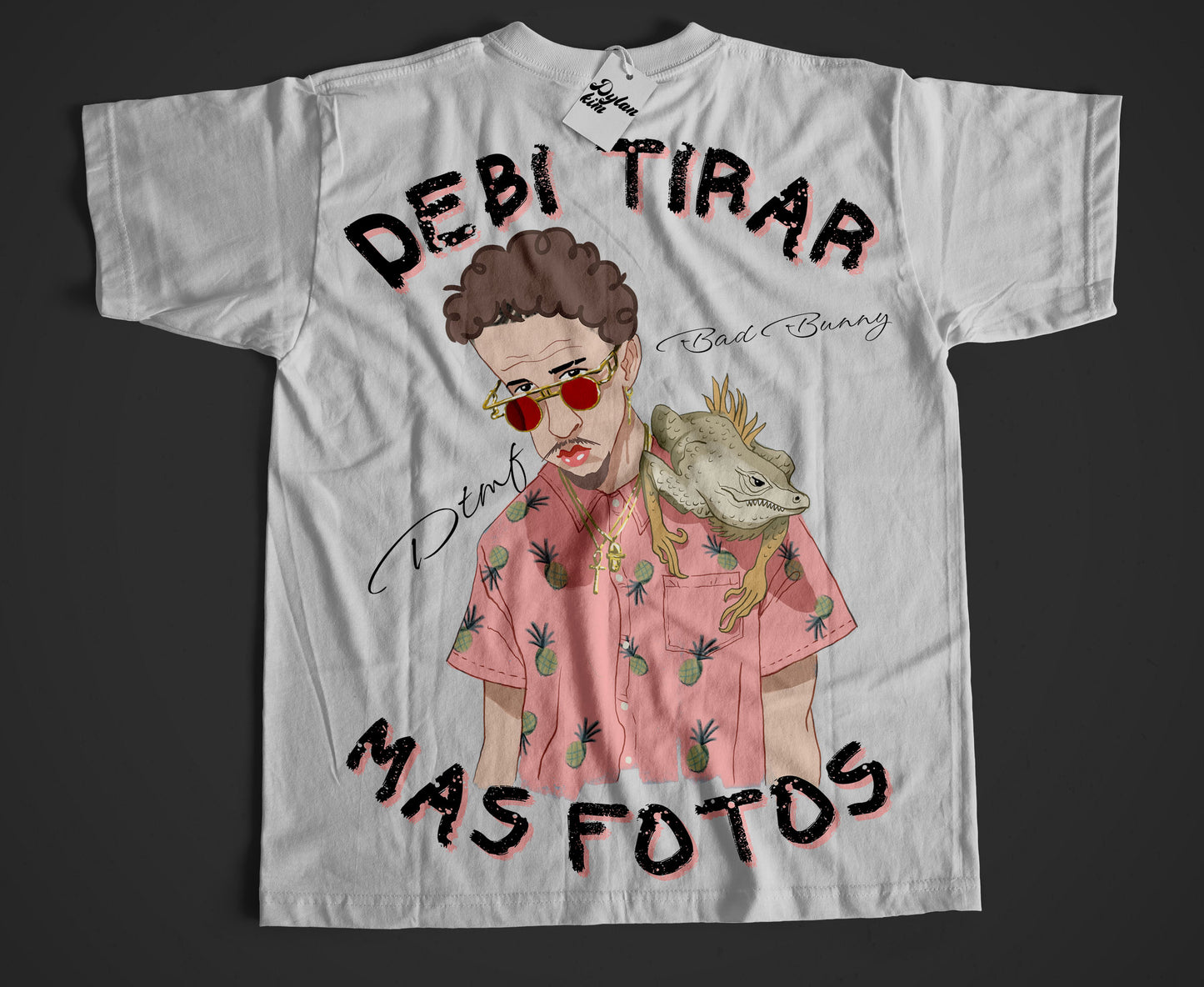 Playera  Blanca |Bad Bunny | Animado