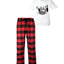 Pijama de Morat | Rojo | Cuadros | Manga Corta | Blanco y Negro