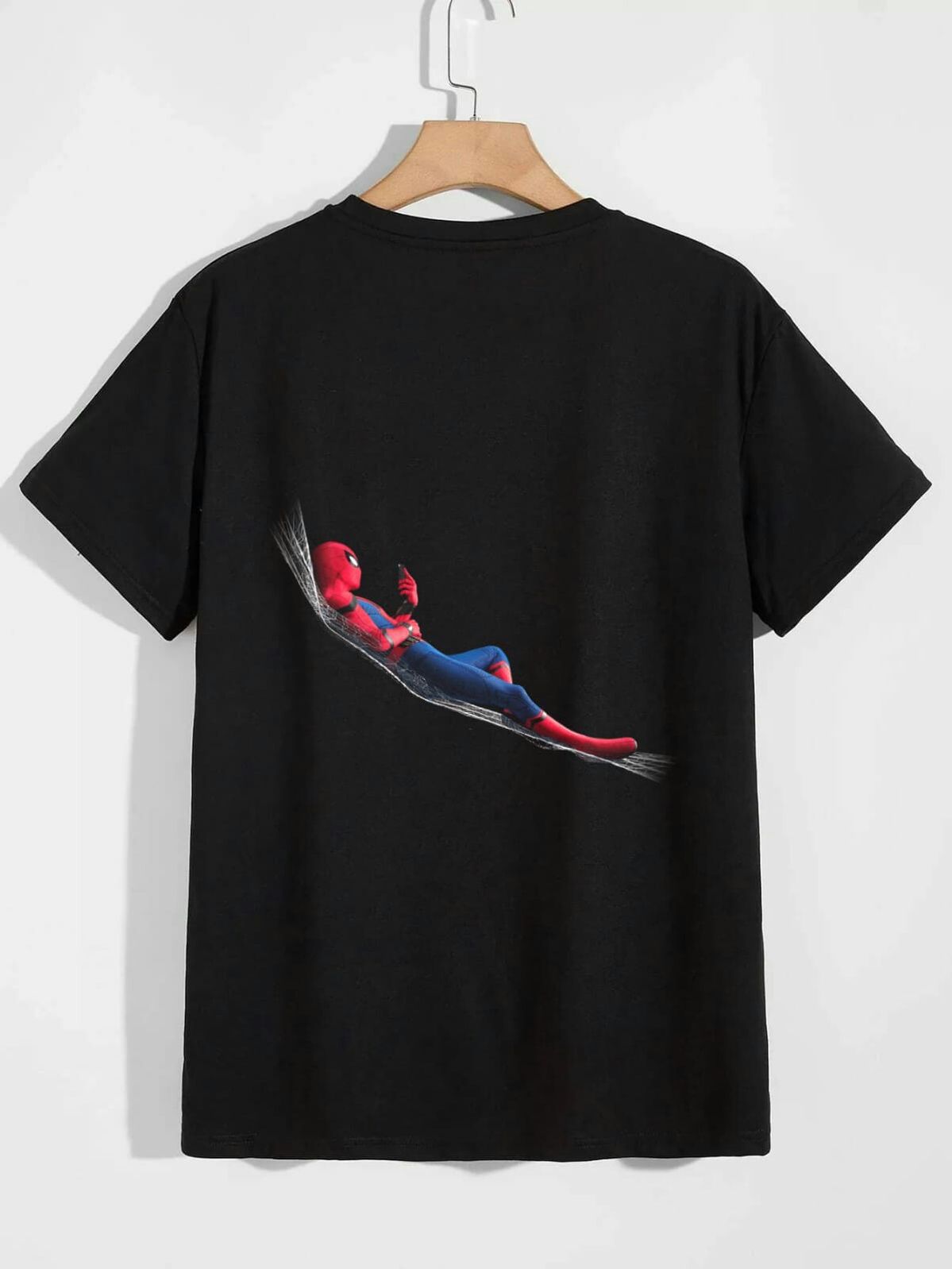 Playera | negra | Hombre araña | spiderman | Relajado