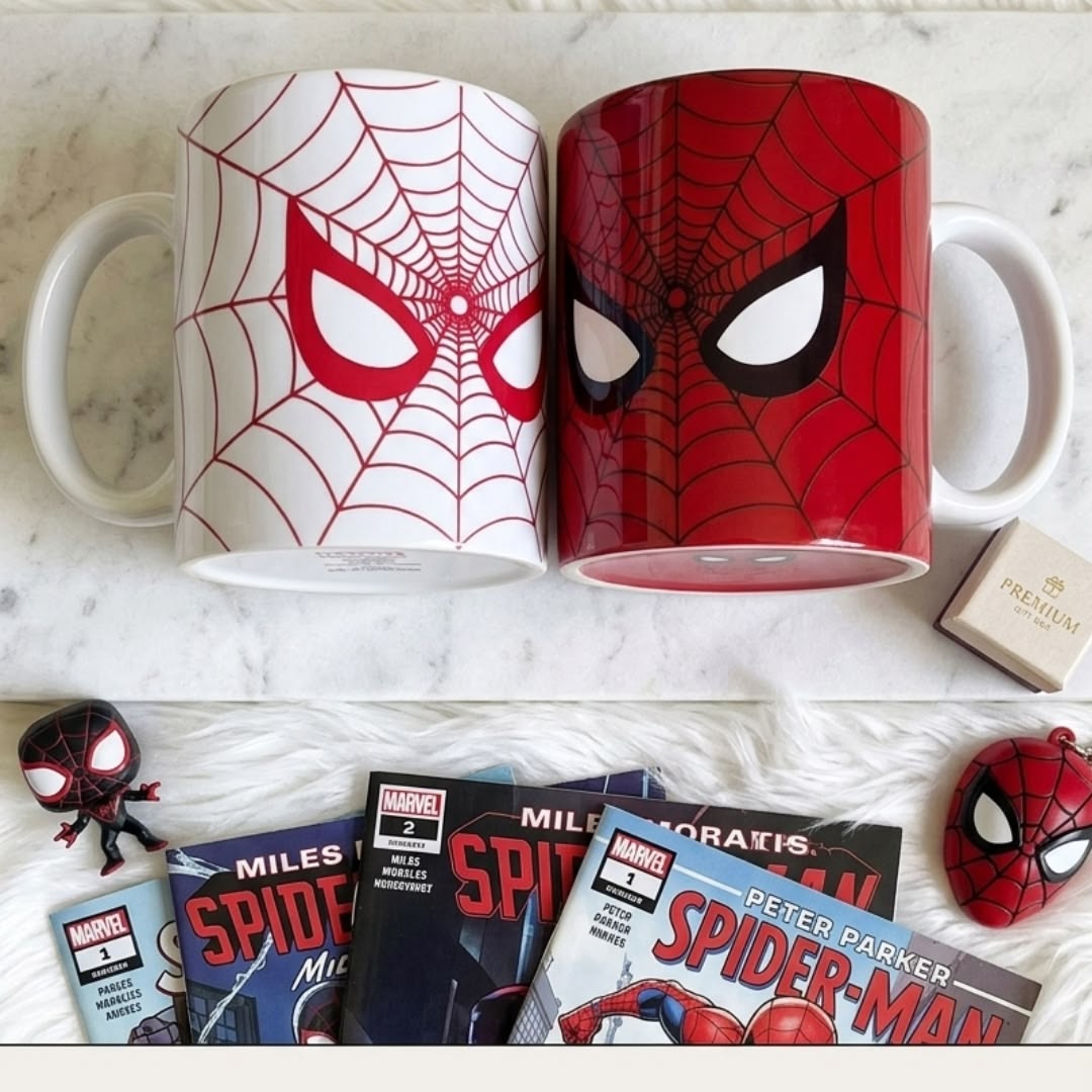 Taza Personalizada| Hombre araña| spiderman | tazas rojo y blanco