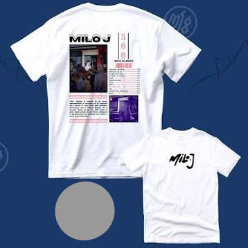 Playera | Blanco  | MILO J | collage de Albúm