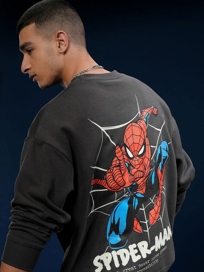 Sudadera | Cuello redondo  | Negro  | hombre araña| Spider man | eleganaate dibujo animado