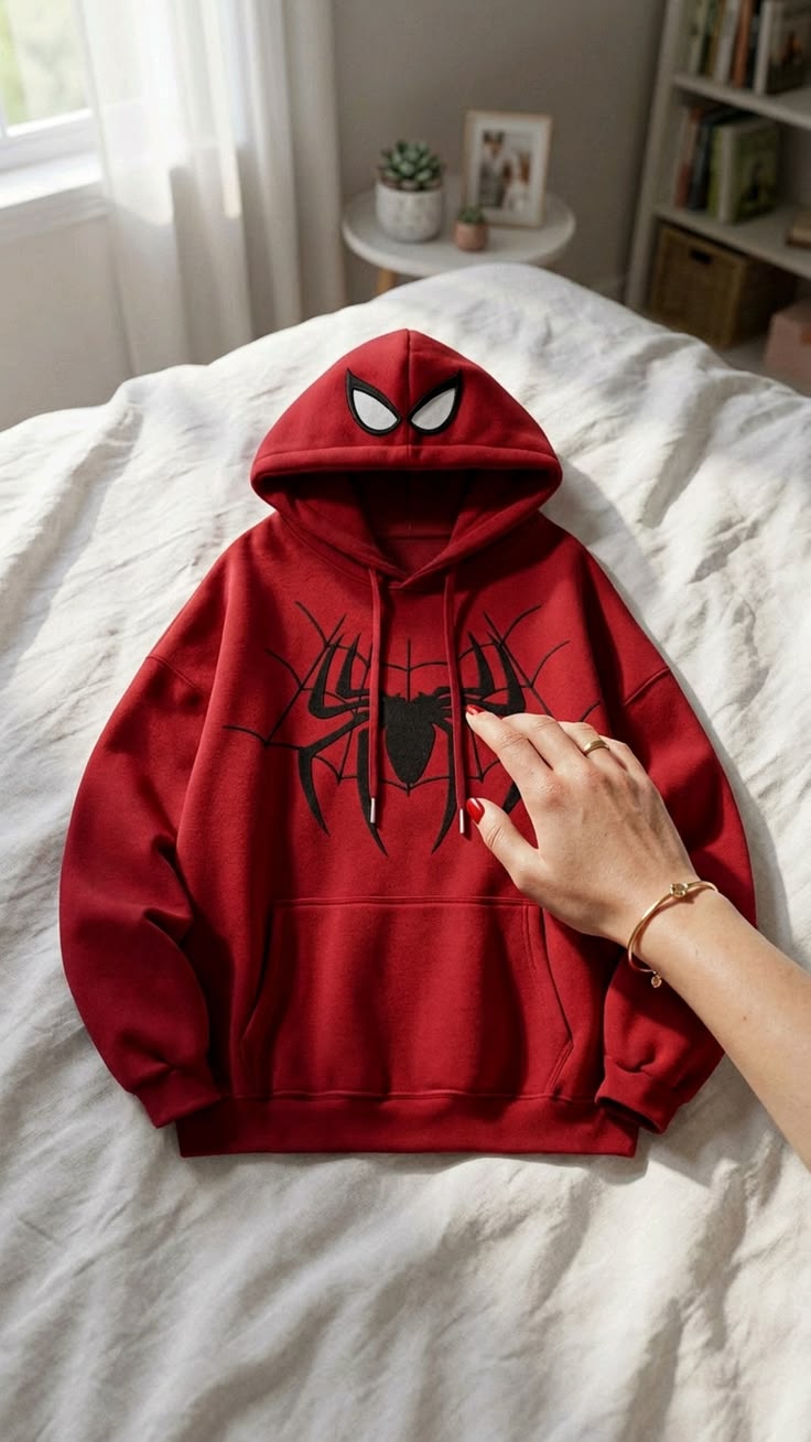 Sudadera | Color Rojo | Hombre Araña | Spider man | Logo spiderman pecho