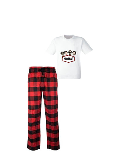 Pijama de Morat | Rojo | cuadros | Manga Corta | Animada