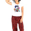 Pijama de intensamente | Rojo | cuadros |Personajes