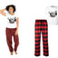 Pijama de Morat | Rojo | Cuadros | Manga Corta | Blanco y Negro