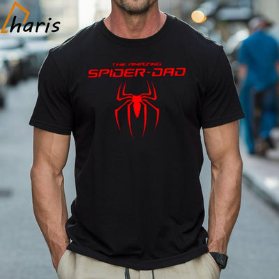 Playera | negro | Hombre araña | spiderman | Steel Spider Superhero Dad Shirt Best Dad Ever Gift