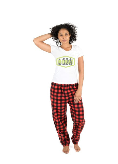 Pijama de Morat | Rojo | cuadros | Manga Corta | Logo