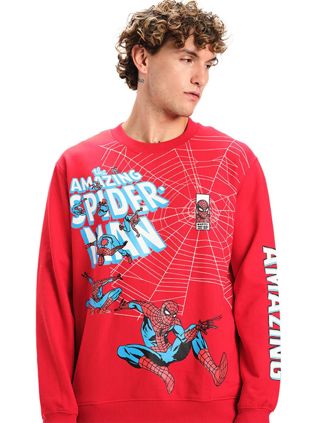 Sudadera | Cuello redondo | Rojo| hombre araña| Spider man | Into the Spider-Verse