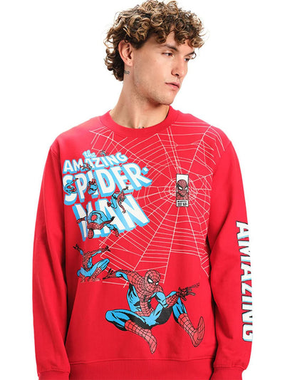 Sudadera | Cuello redondo | Rojo| hombre araña| Spider man | Into the Spider-Verse
