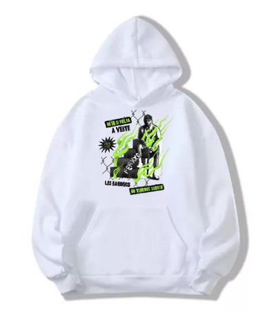 Sudadera FERXXO|Blanca| FERXXO ´LOS BANDIDOS NO TENEMOS SUERTE
