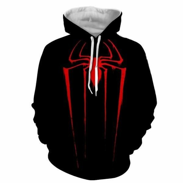 Sudadera | Negro | Hombre Araña | Spider man | Araña roja