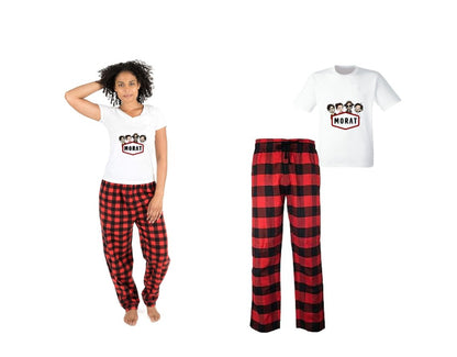 Pijama de Morat | Rojo | cuadros | Manga Corta | Animada