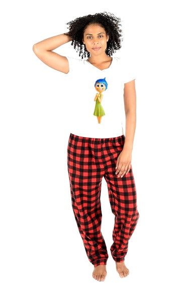 Pijama de intensamente | Rojo | cuadros | Manga Corta|Alegría