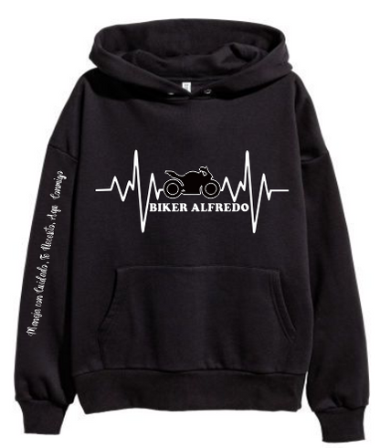 Sudadera negra | Biker Alfredo | Pulsar NS200