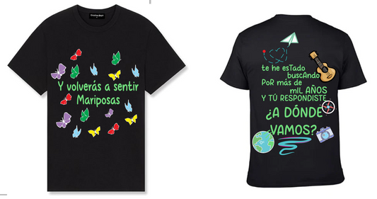 Playera Morat | Fluorescente | Negra | ¿A dónde vamos?