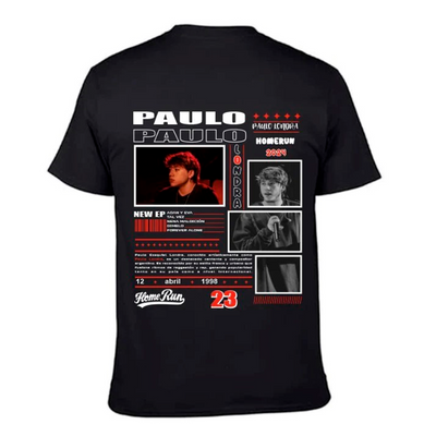 Playera Personalizada | Negro | Paulo Londra  | Homerun