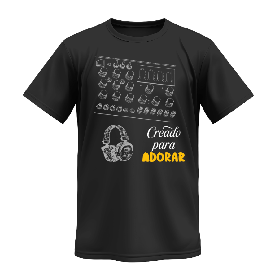 Playera | Negra | Palabra Miel |  Jesus el ancla de mi fe | Consola de audio